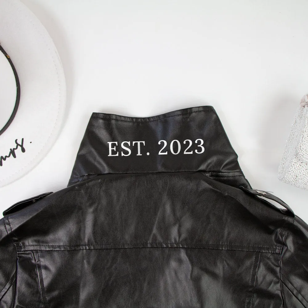 (Faux Leather) Engagement Leather Jacket Gifts