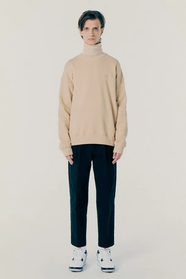 Fine rib turtleneck t-shirt