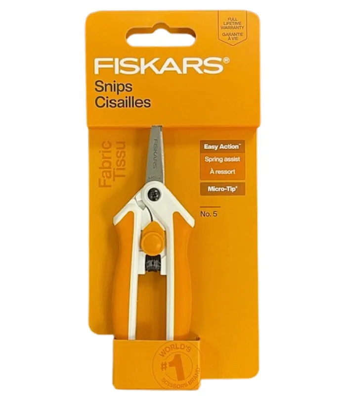 Fiskars 5" RazorEdge Micro-Tip Easy Action Squeeze Shears