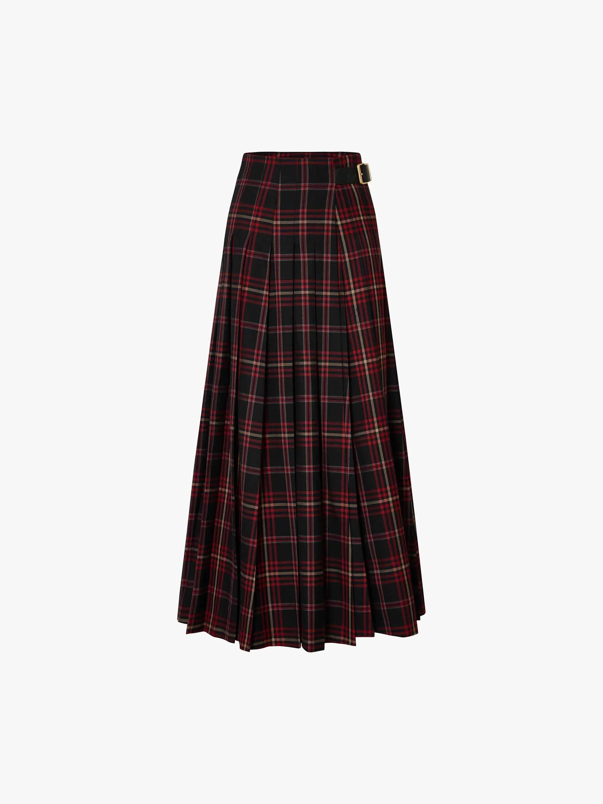 Flowy Plaid Maxi Skirt