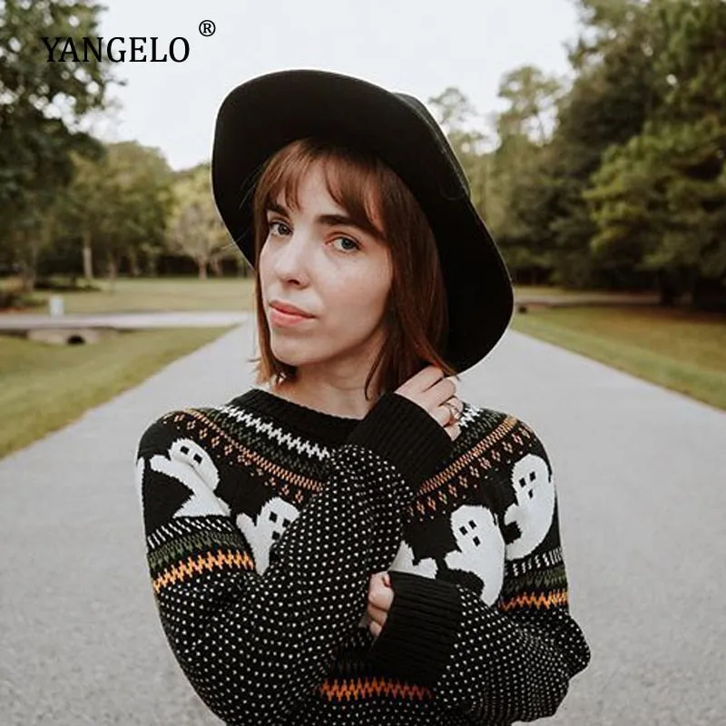 Ghost Pattern Knit Sweater