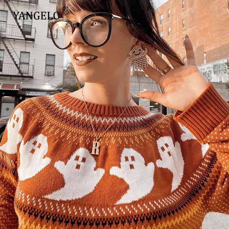 Ghost Pattern Knit Sweater