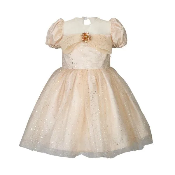 GIRLS GOLD NET BALL DRESS