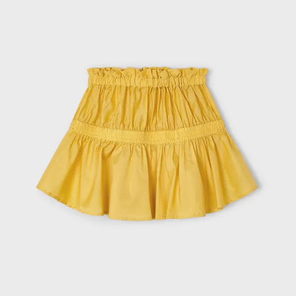 GIRLS YELLOW PLEATED SKIRT