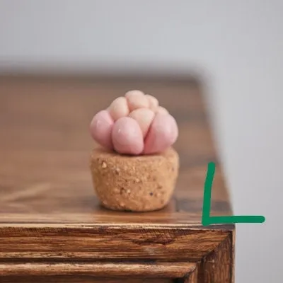 Gohobi Handmade Cactus Ceramic Ornament (Short version)