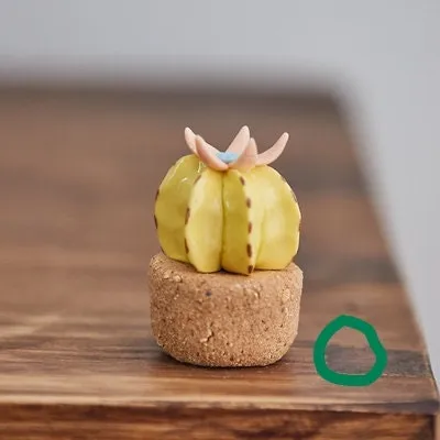 Gohobi Handmade Cactus Ceramic Ornament (Short version)