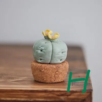 Gohobi Handmade Cactus Ceramic Ornament (Tall version)