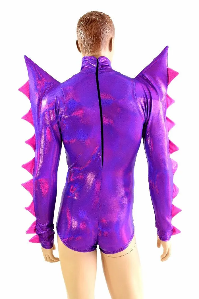 Grape Holographic Spiked Romper