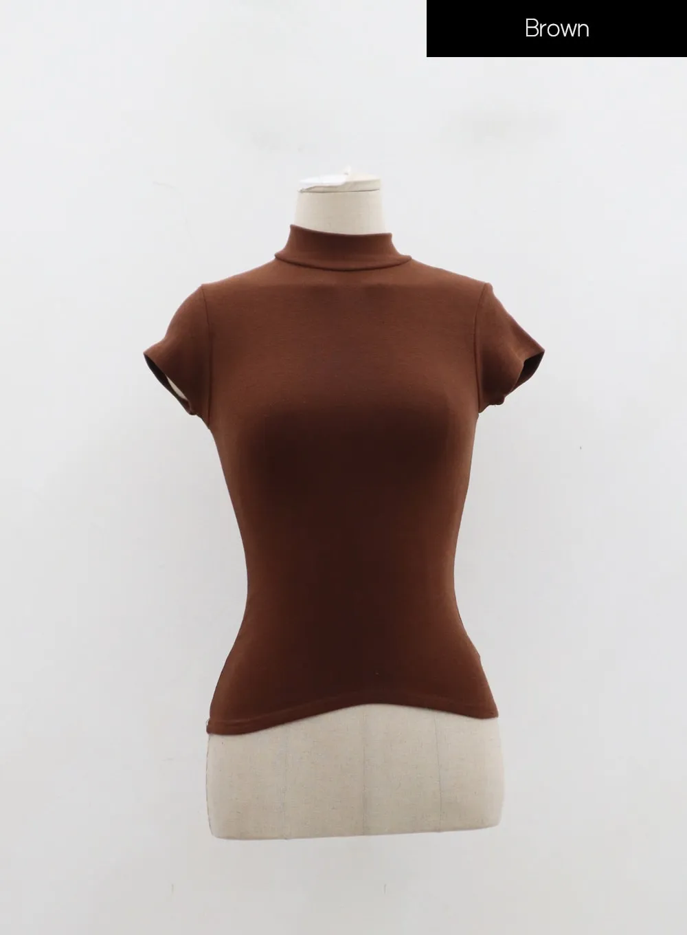 Half Turtleneck Short Sleeve Top ID30