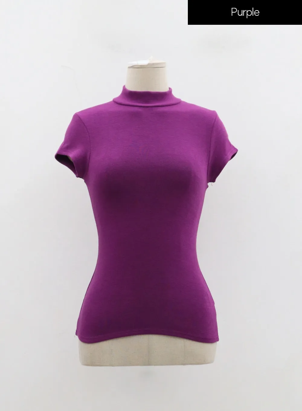 Half Turtleneck Short Sleeve Top ID30