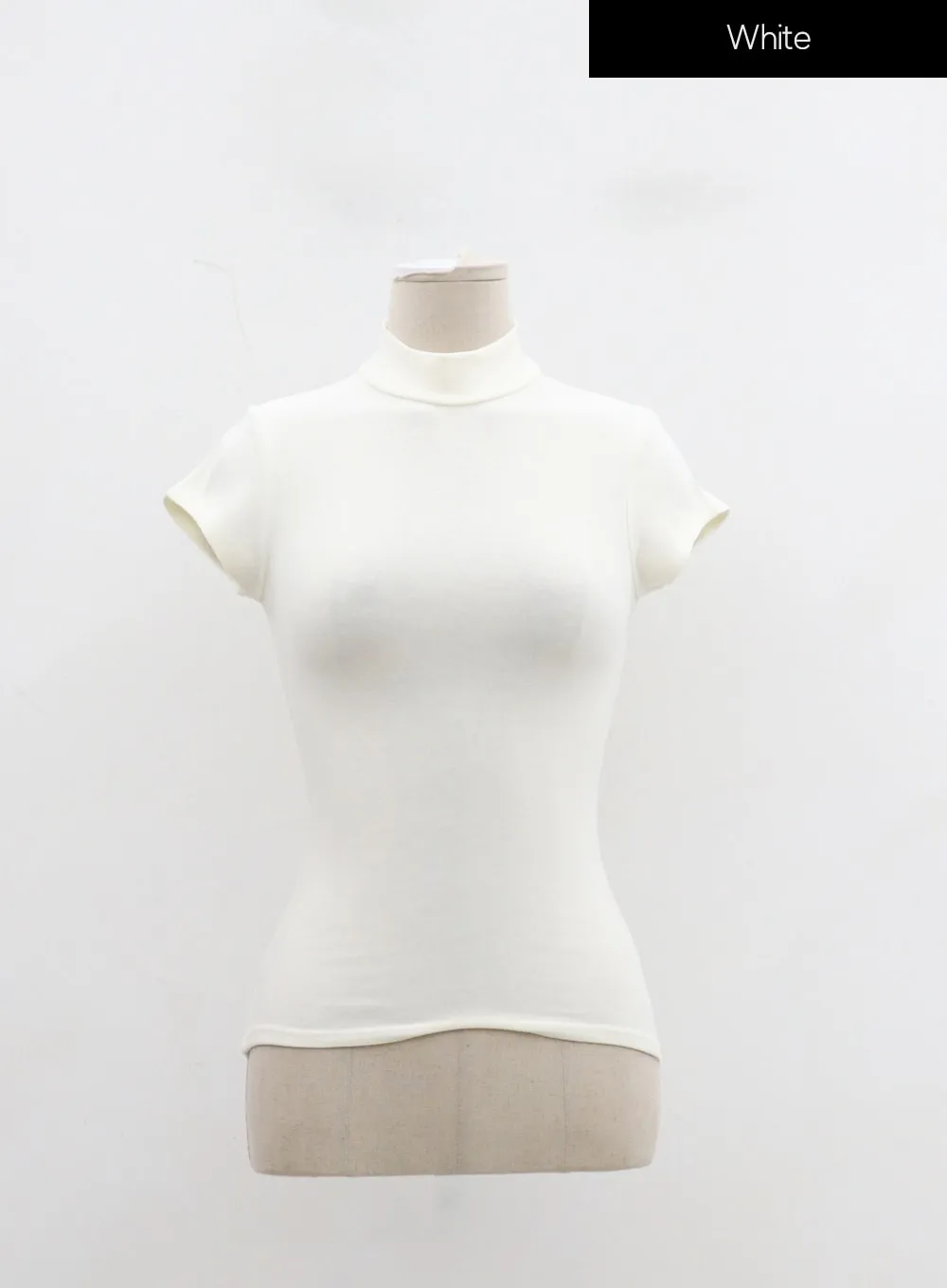 Half Turtleneck Short Sleeve Top ID30