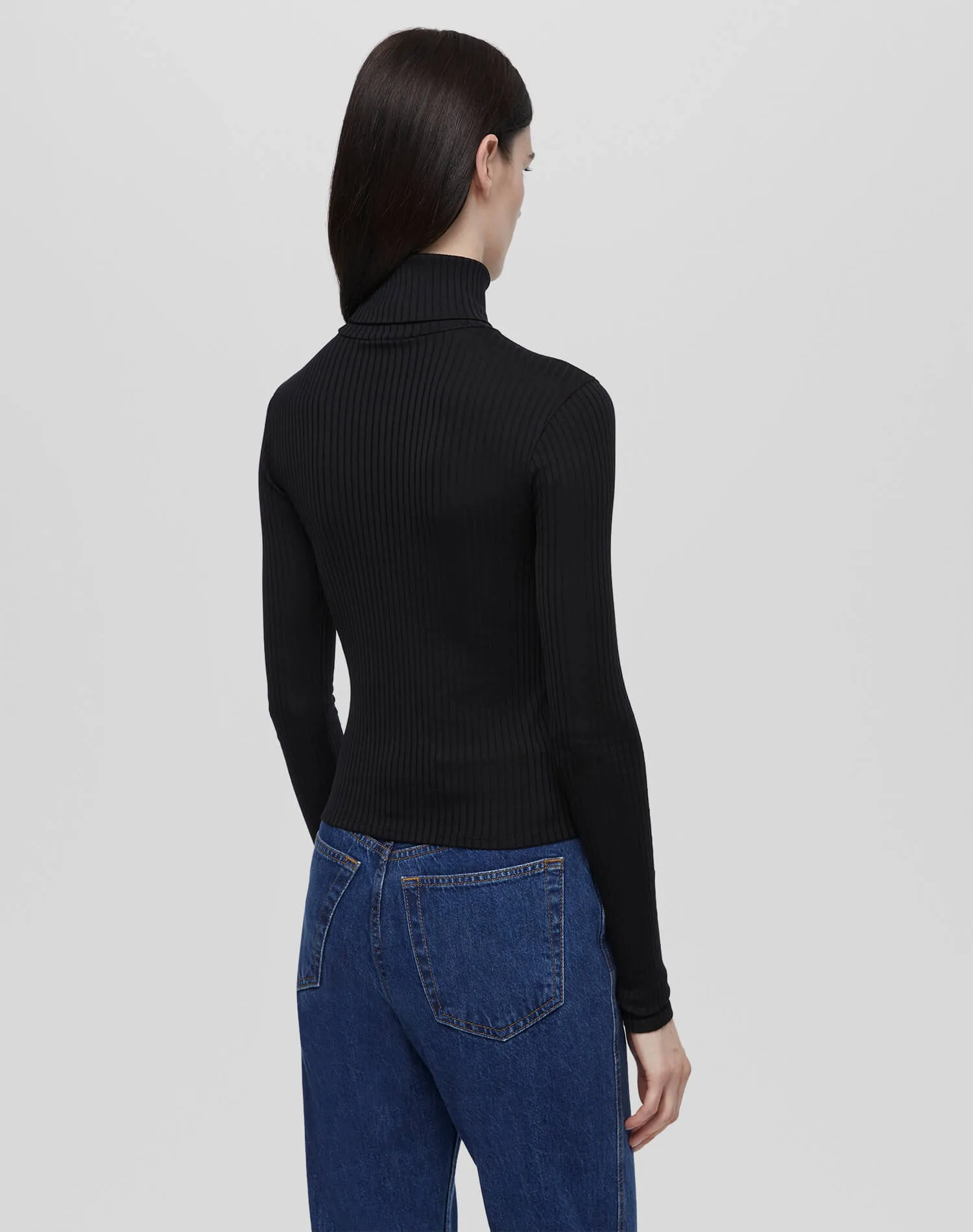 Hanes Ribbed Turtleneck - Black