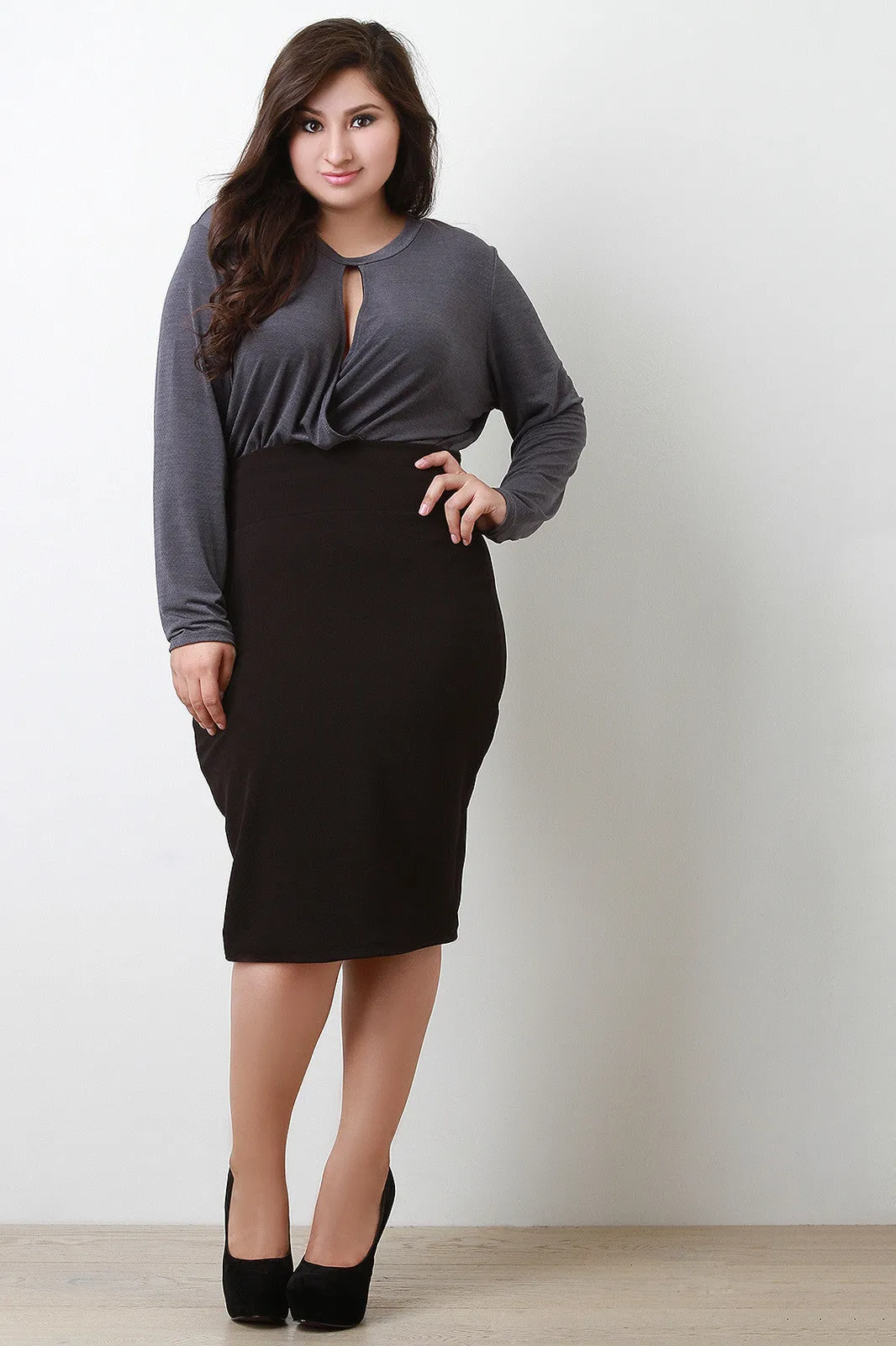 High Waisted Pencil Skirt