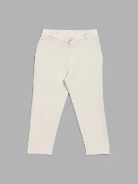 HOP Kids Solid Off White Trousers