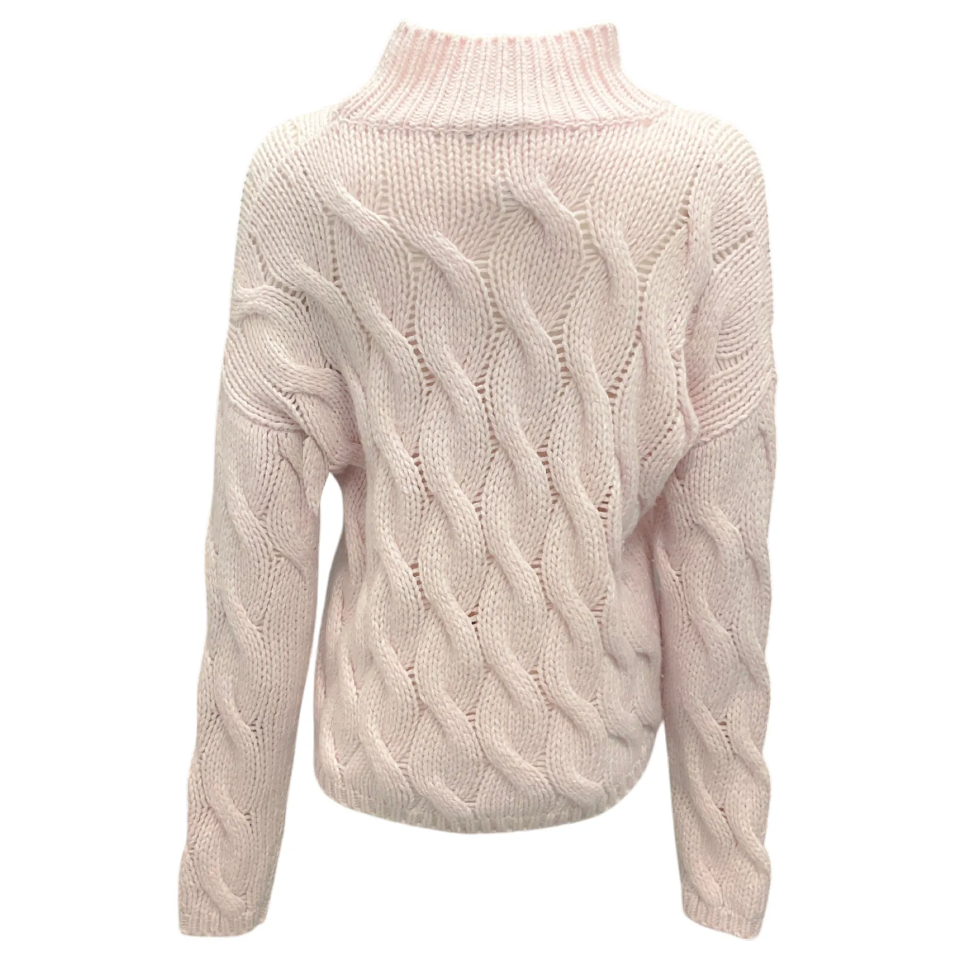 Hubert Gasser Light Pink Cable Knit Sweater