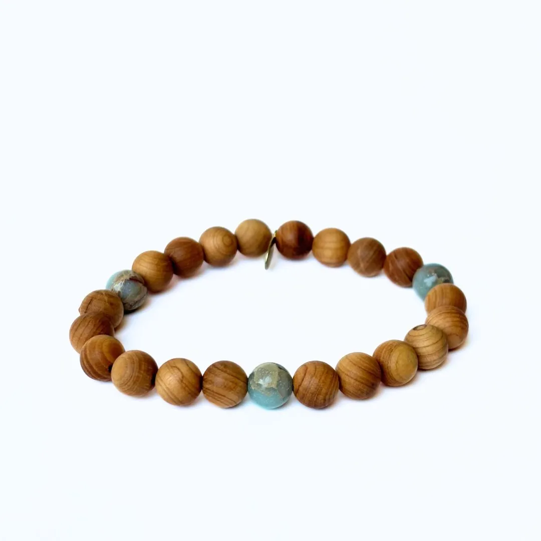 Jasper Crystal Bracelet | Sandalwood Essential Oil Diffuser | Triangle Collection