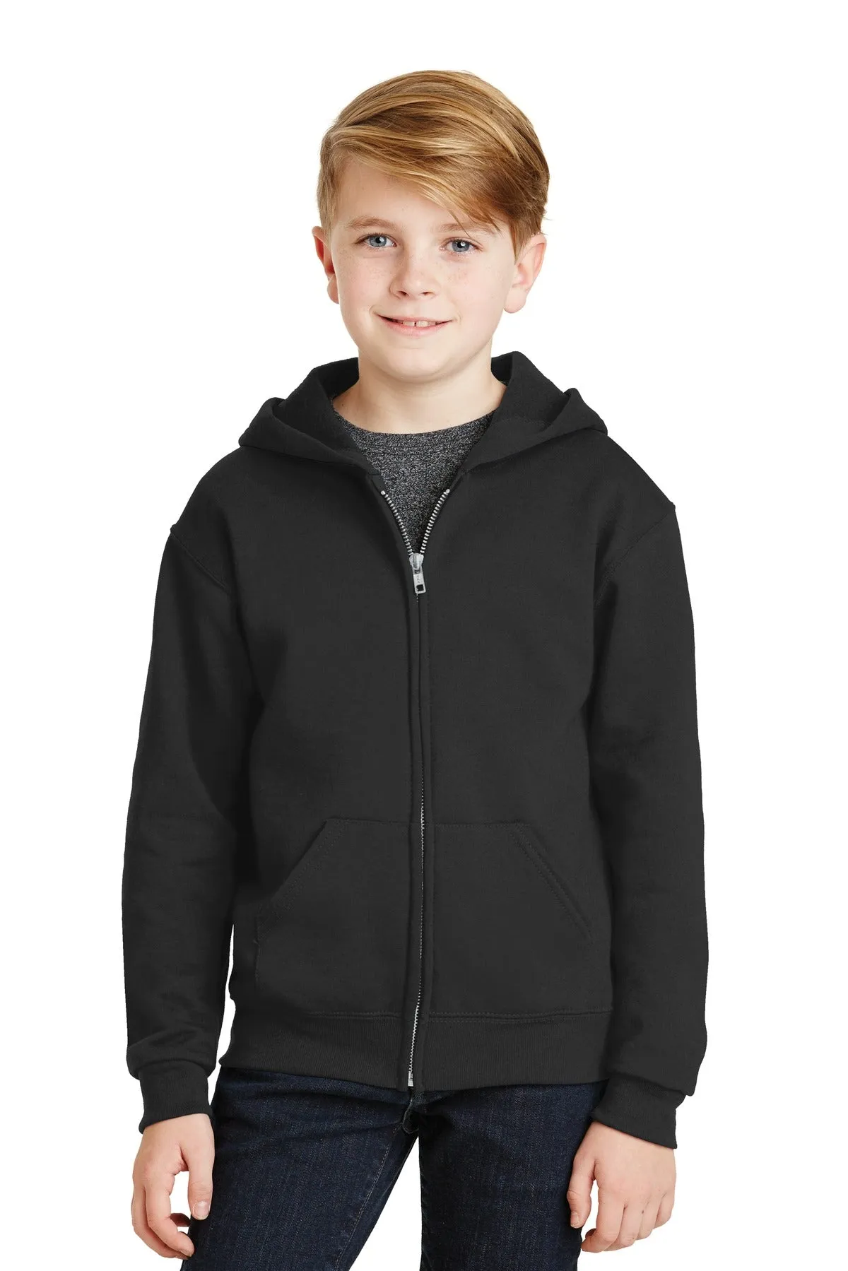 JERZEES® - Youth NuBlend® Full-Zip Hooded Sweatshirt.  993B