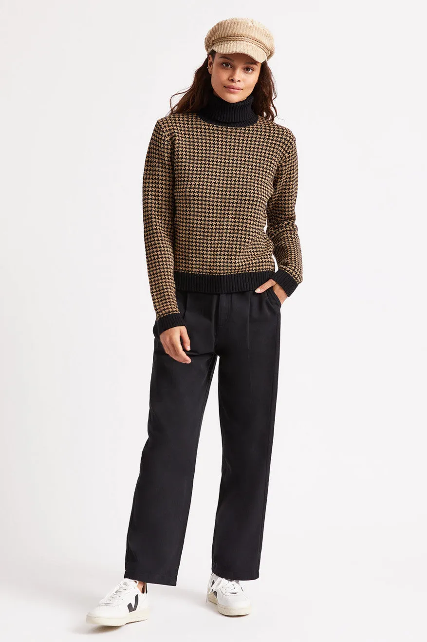 Joni Sweater - Khaki Houndstooth