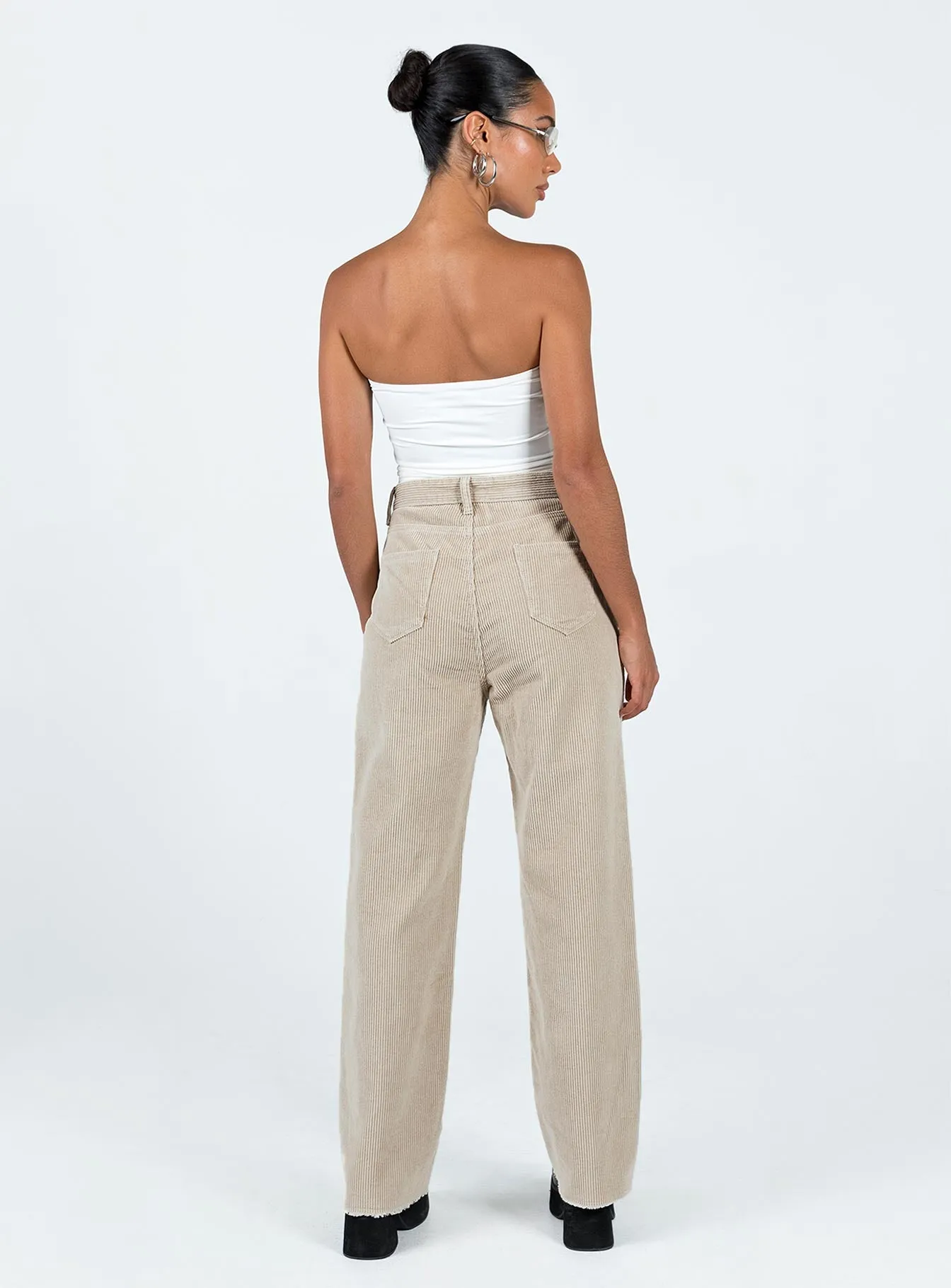 Kalinda Jeans Beige Cord