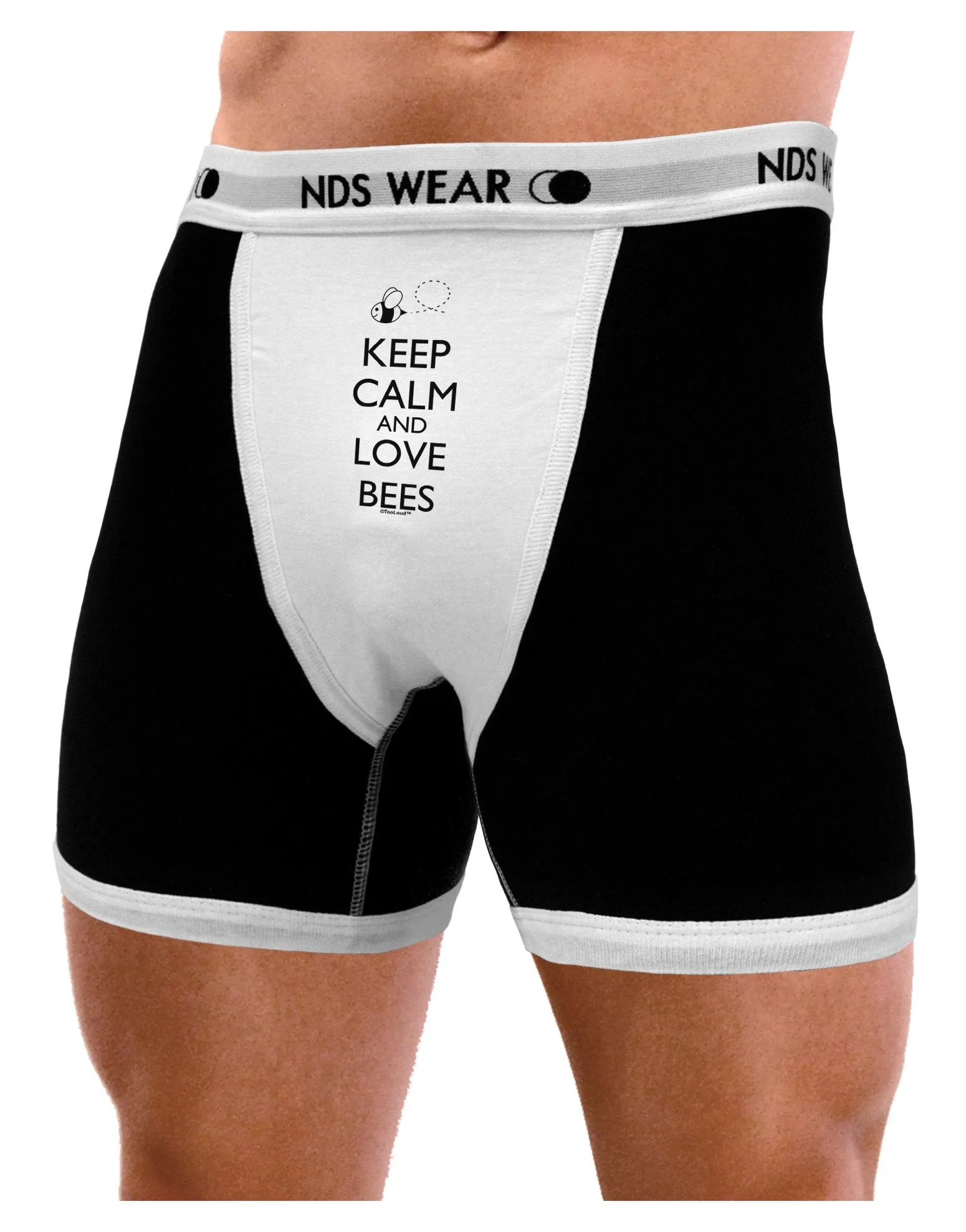 Keep Calm and Love Bees Mens Boxer Brief Underwear