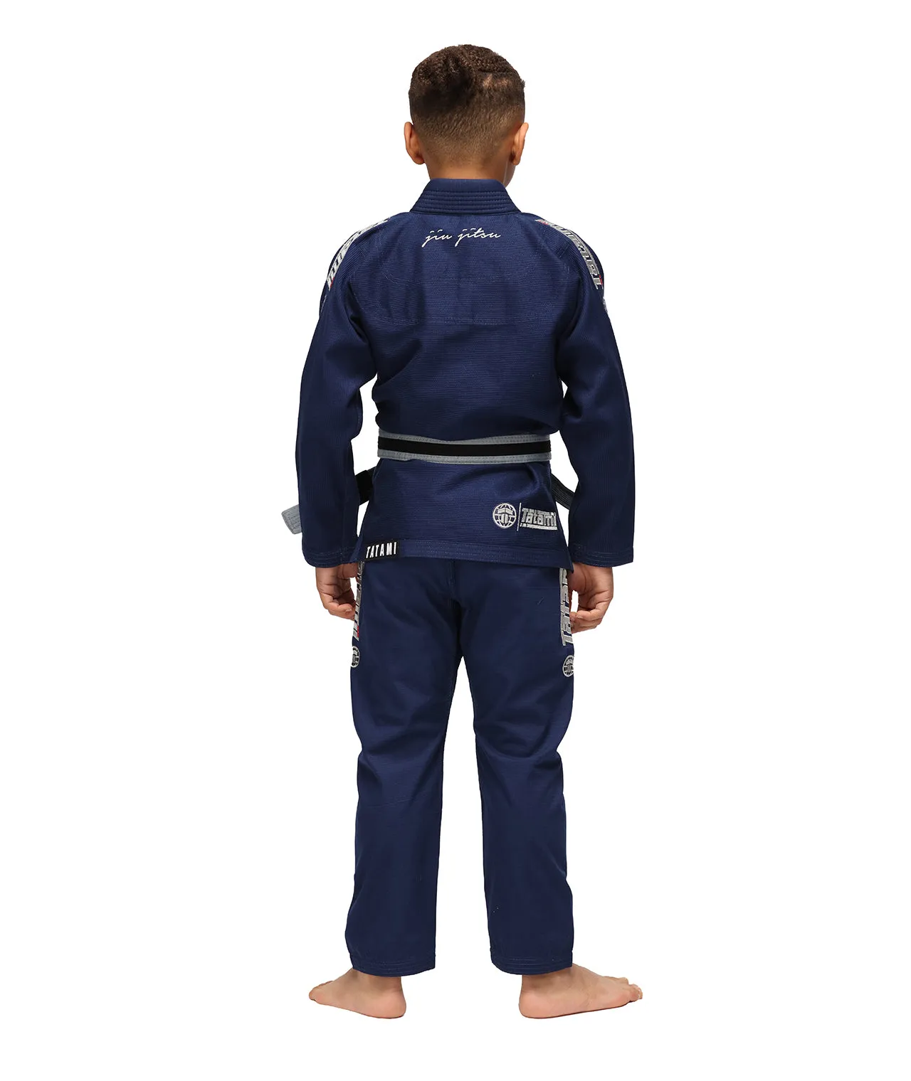 Kimono Copii Brazilian Jiu Jitsu TATAMI Elements Superlite Gi - Albastru Inchis (Centura Alba Inclusa)