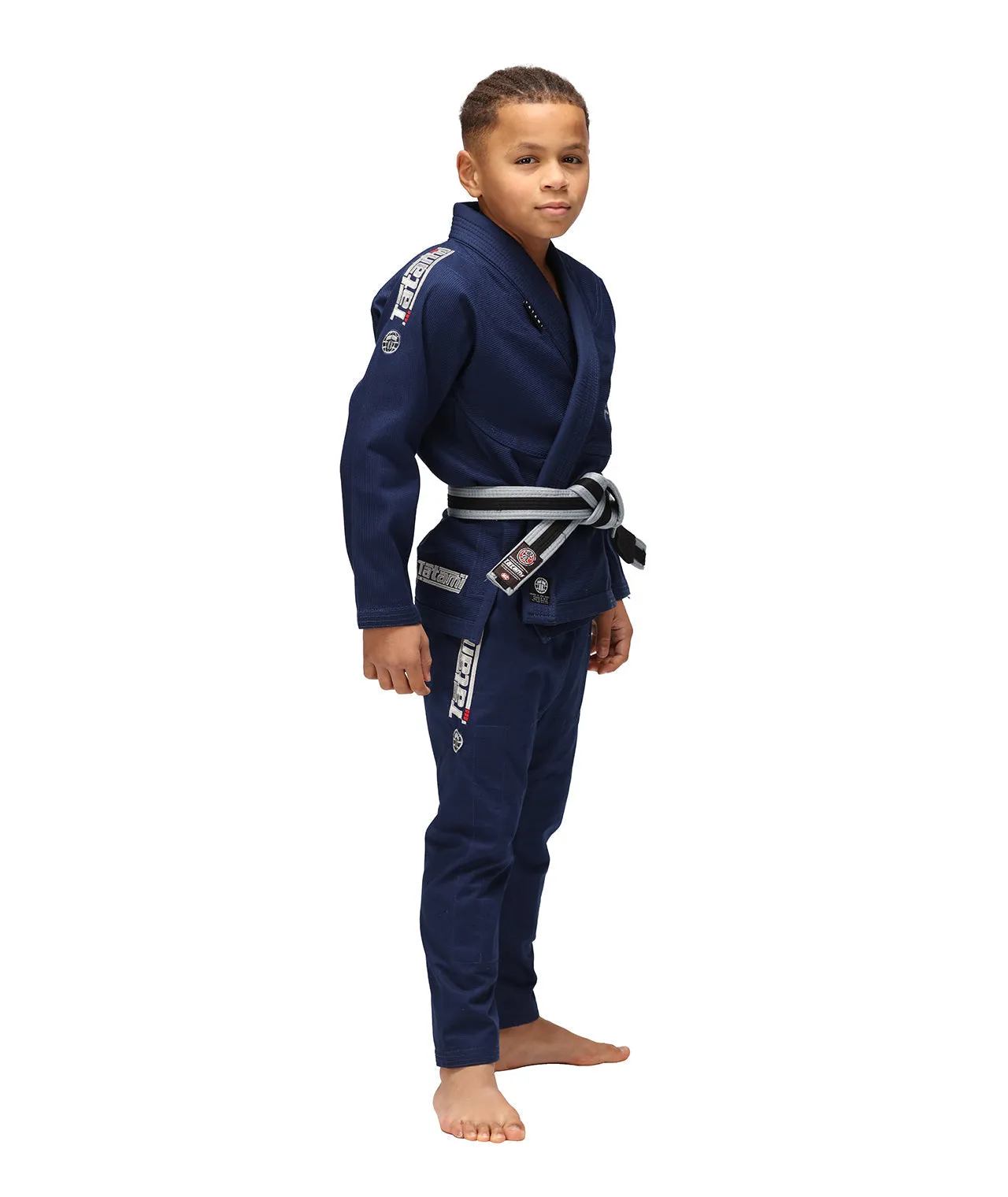 Kimono Copii Brazilian Jiu Jitsu TATAMI Elements Superlite Gi - Albastru Inchis (Centura Alba Inclusa)