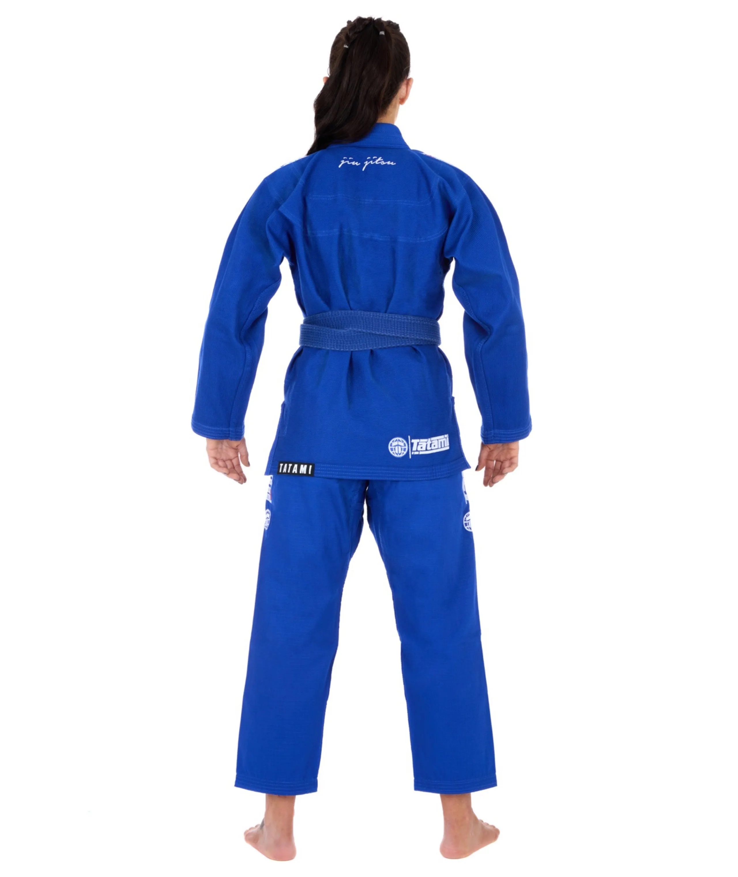 Kimono Femei Brazilian Jiu Jitsu TATAMI Elements Superlite Gi - Albastru (Centura Alba Inclusa)