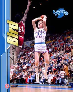 Larry Bird "ISU Action" (c.1979) Premium Poster Print - Photofile Inc.