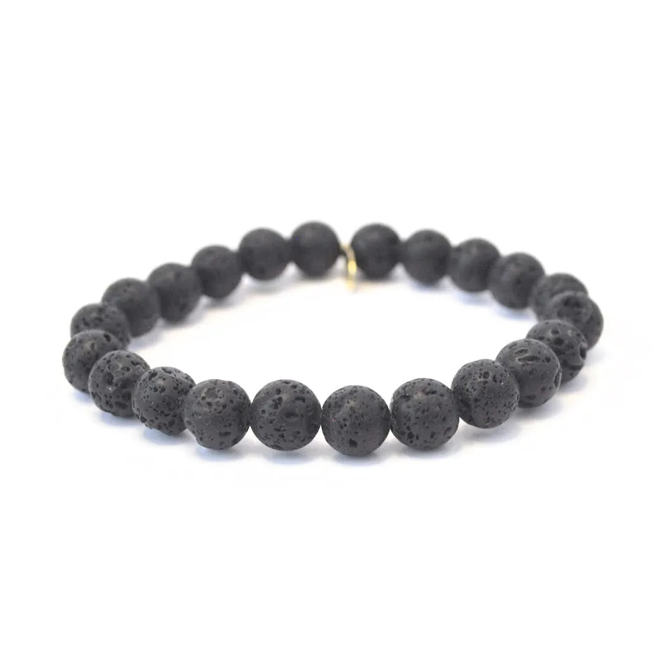 Lava Rock Diffuser Crystal Bracelet | 8mm