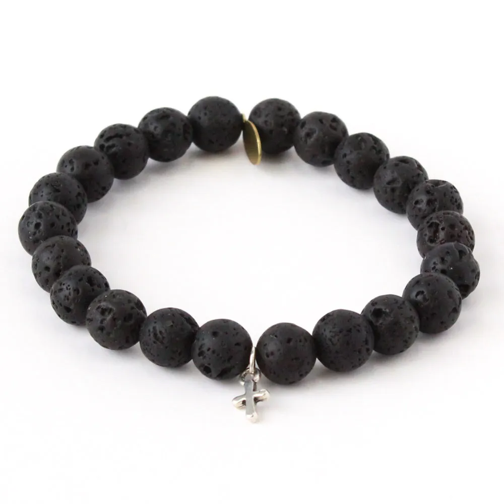 Lava Rock Diffuser Crystal Bracelet | 8mm