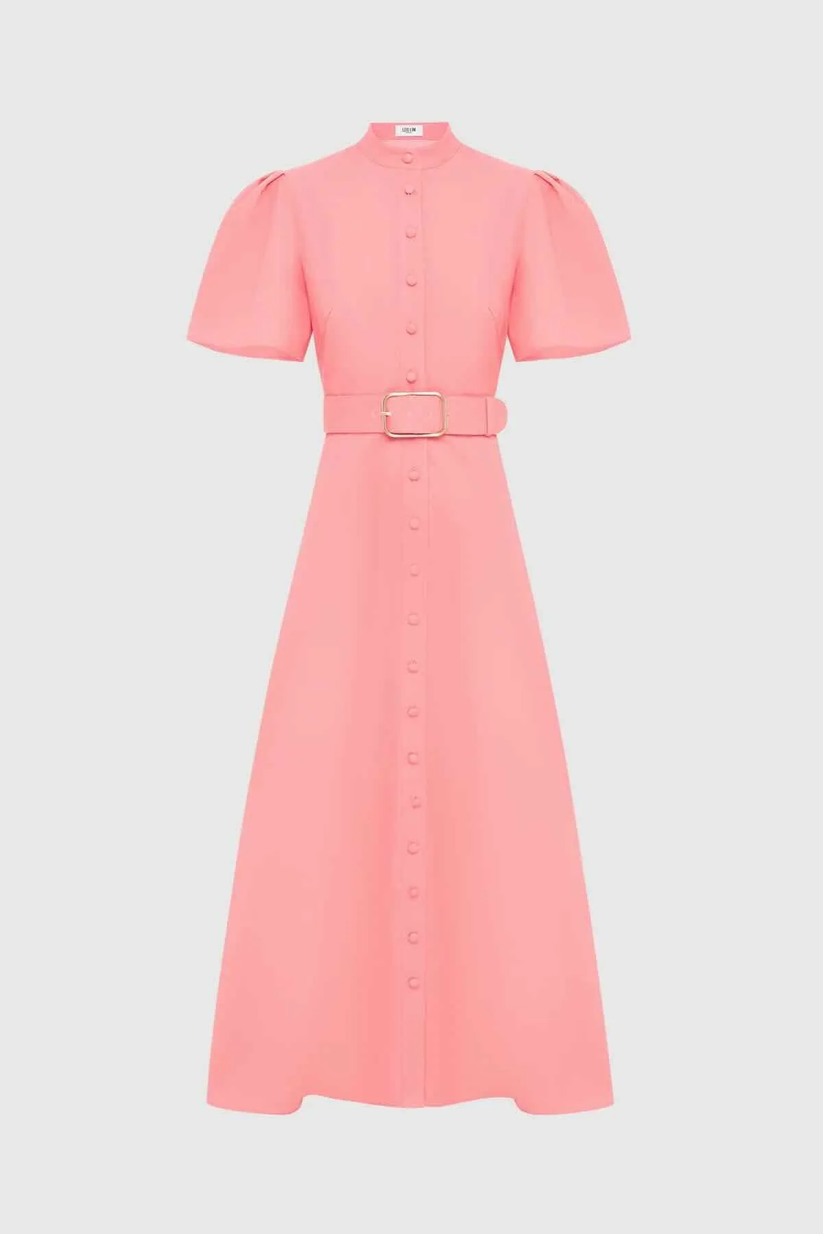 Leo Lin Bianca Short Sleeve Midi Dress - Strawberry Pink