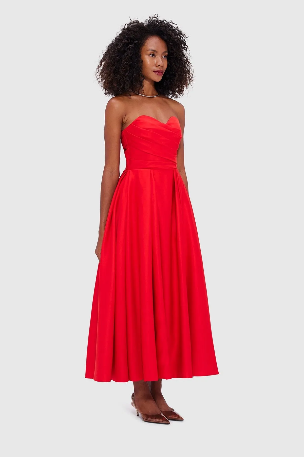 Leo Lin Jessica Bustier Gown - Red