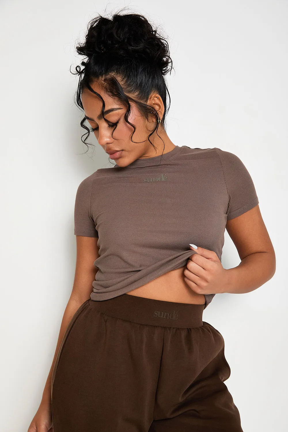 Lounge Flare Jogger - Chocolate