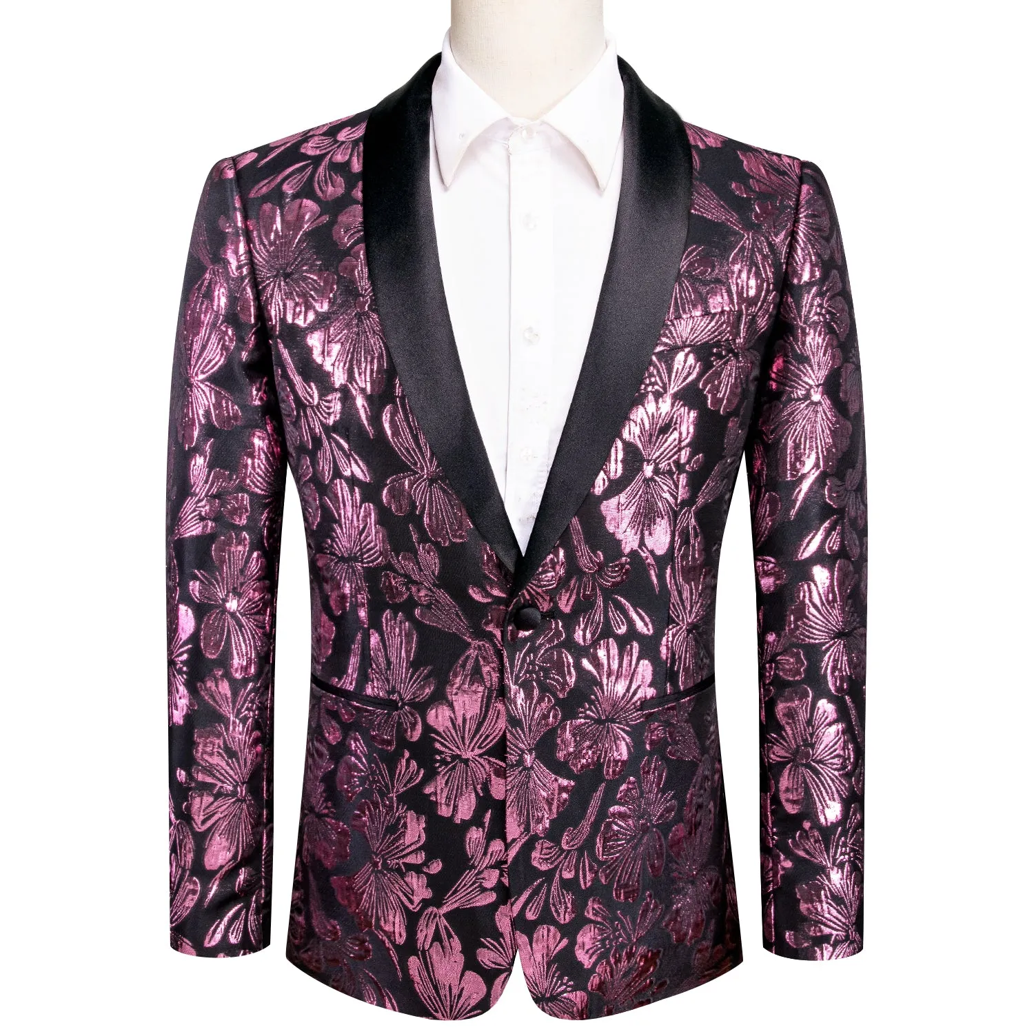 Luxury Pink Floral Men's Suit Set