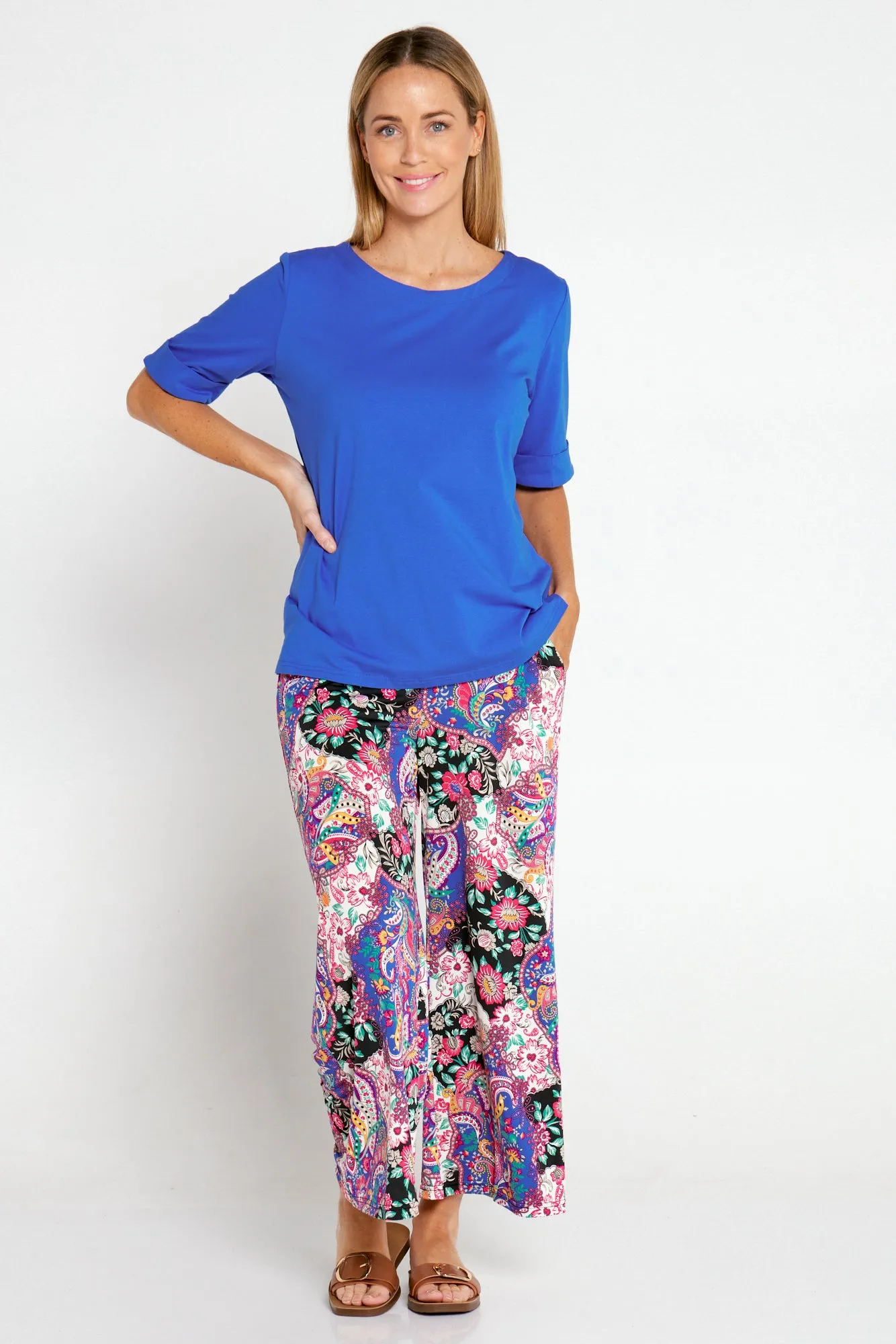 Madison Pants - Pink Paisley