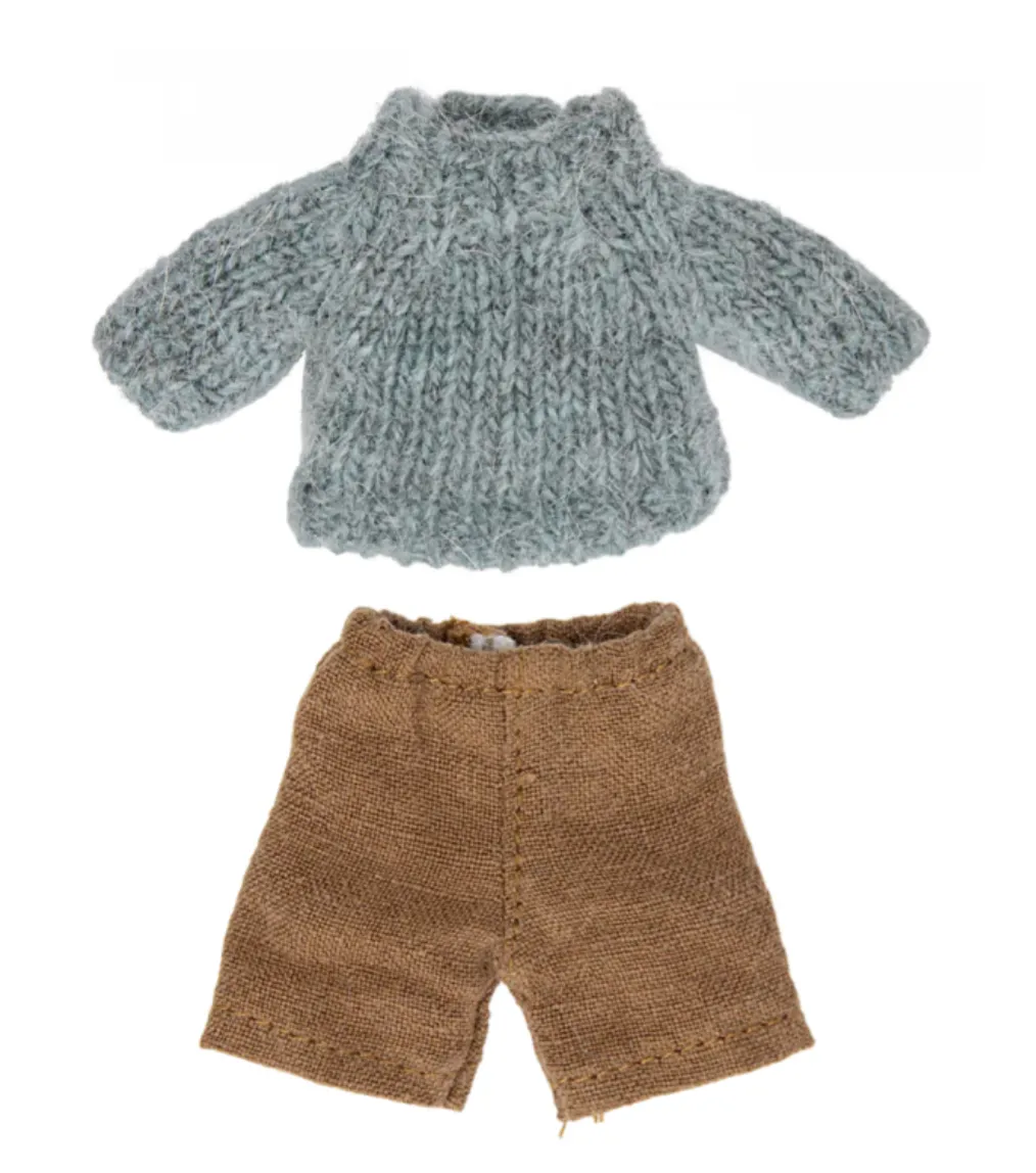 Maileg Knitted Sweater and Pants - Big Brother