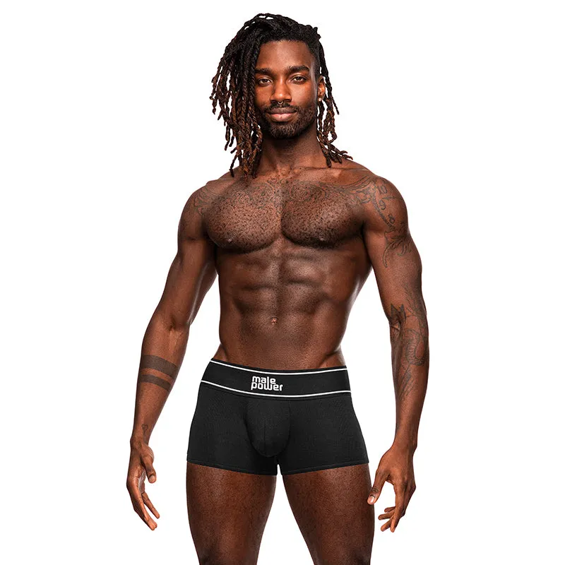 Male Power Modal Rib Pouch Short Black L