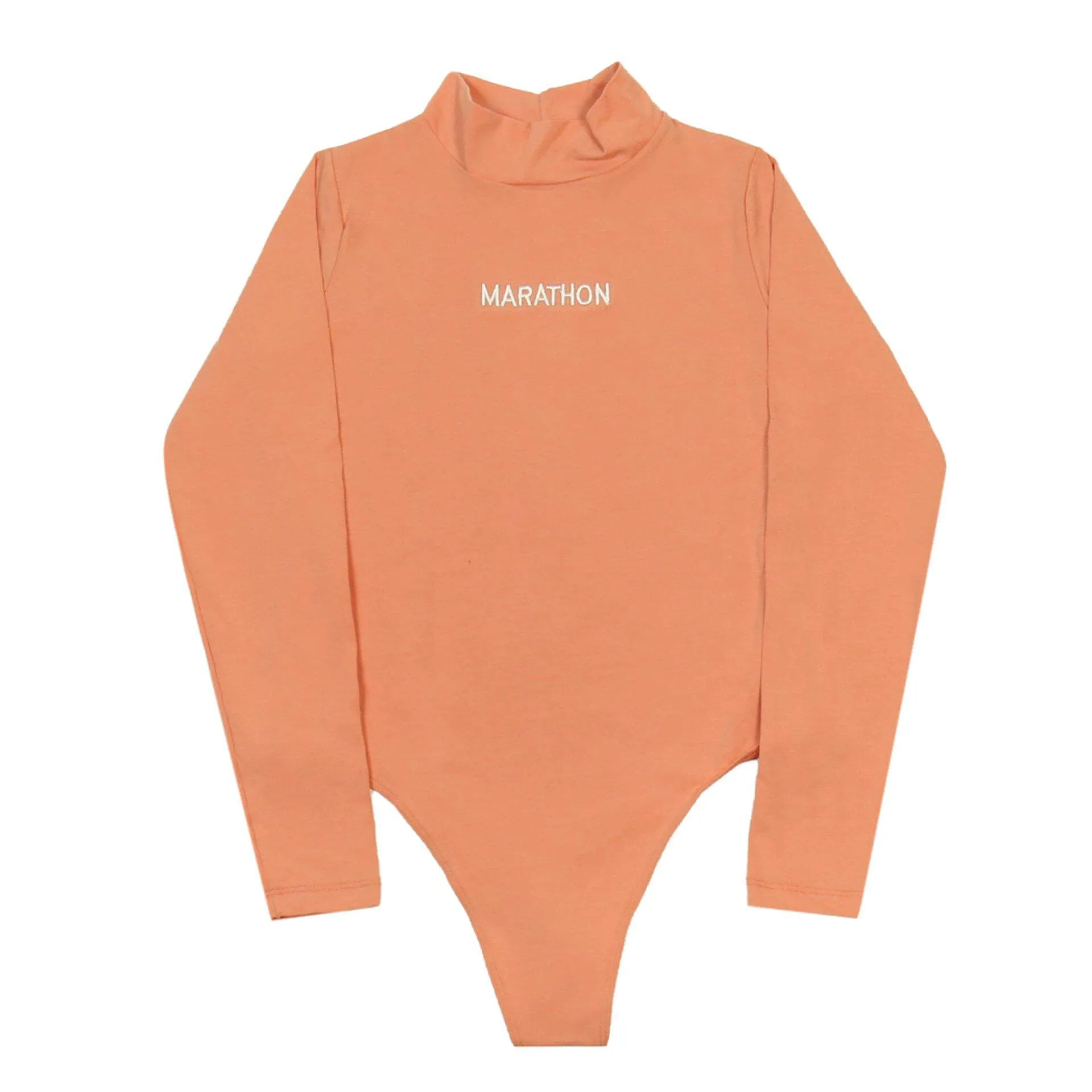 Marathon Turtleneck Bodysuit - Salmon