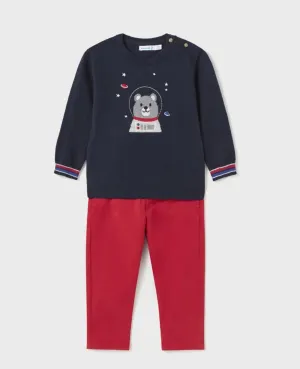 Mayoral Baby & Toddler Boys Navy Astronaut Bear Sweater & Pant Set