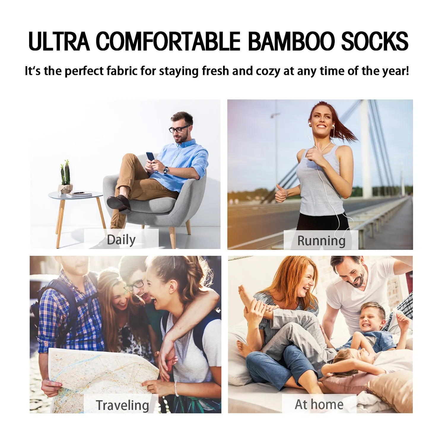 MD Antibacterial Bamboo Socks Ankle (2 Pairs)