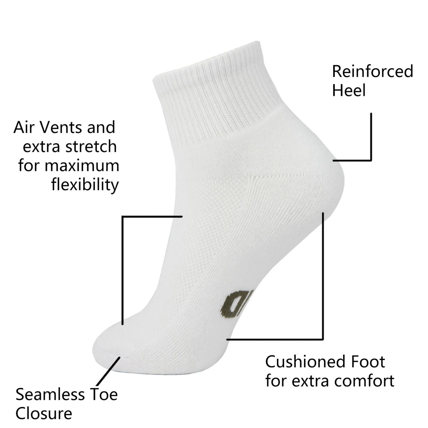 MD Antibacterial Bamboo Socks Ankle (2 Pairs)