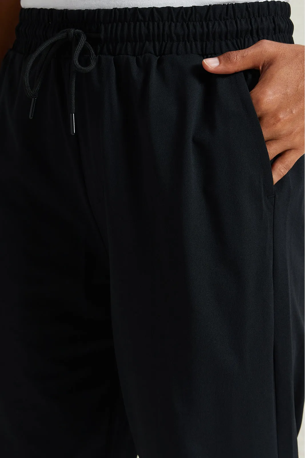 Men Black Solid Lounge Pant