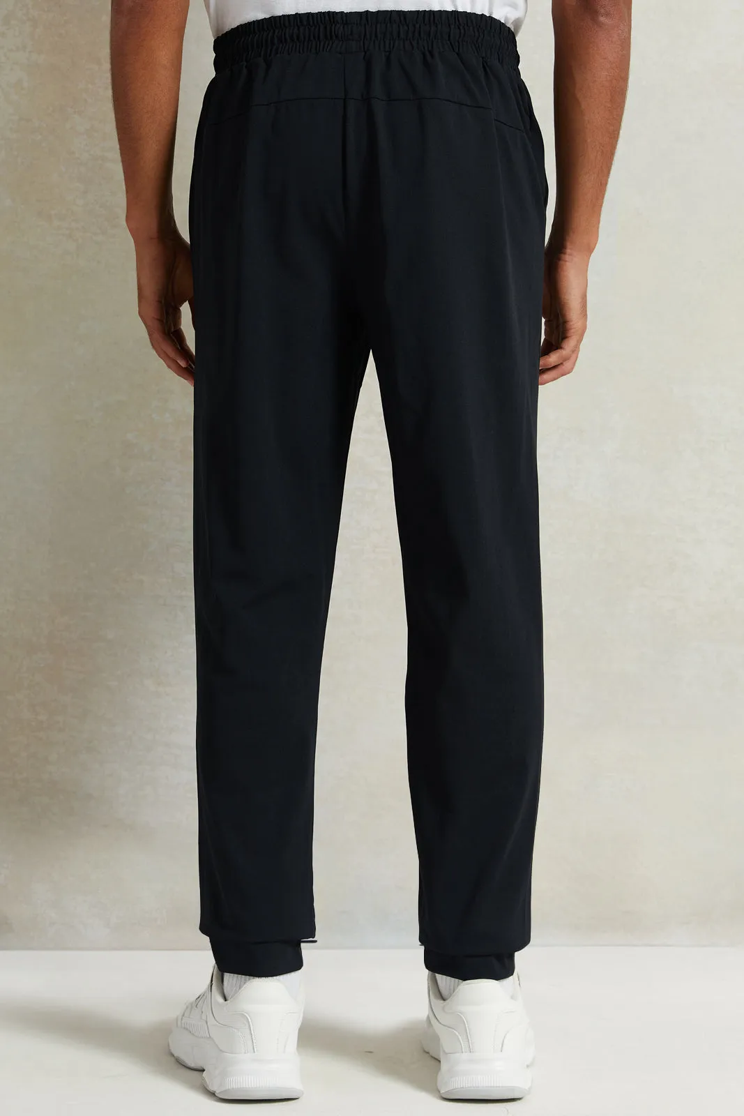 Men Black Solid Lounge Pant