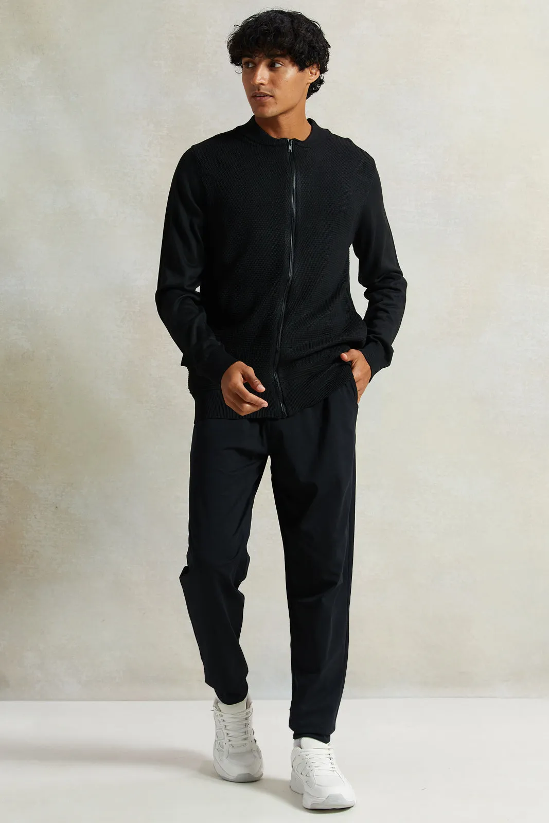 Men Black Solid Lounge Pant