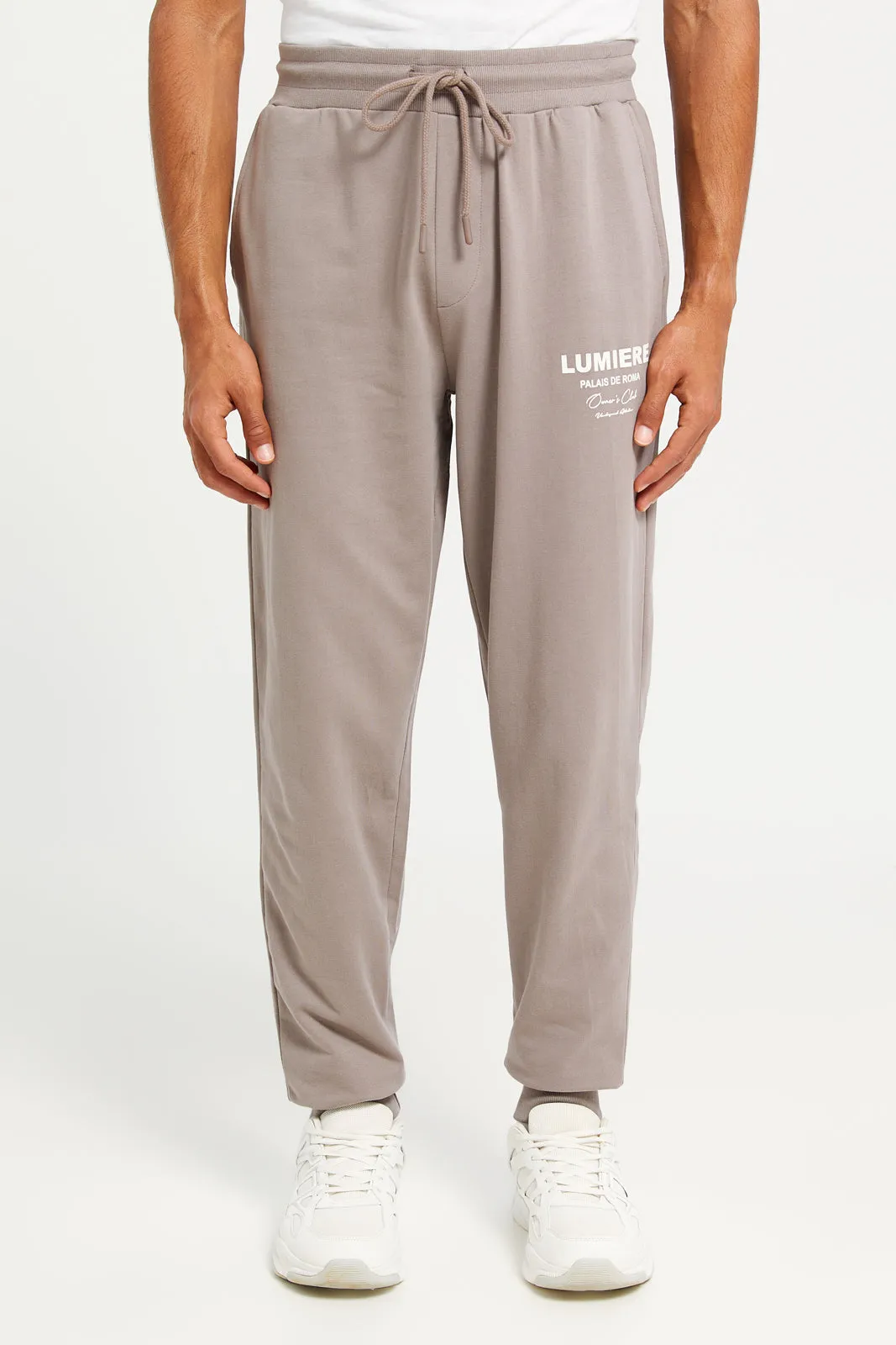 Men Brown Printed Lounge Pants