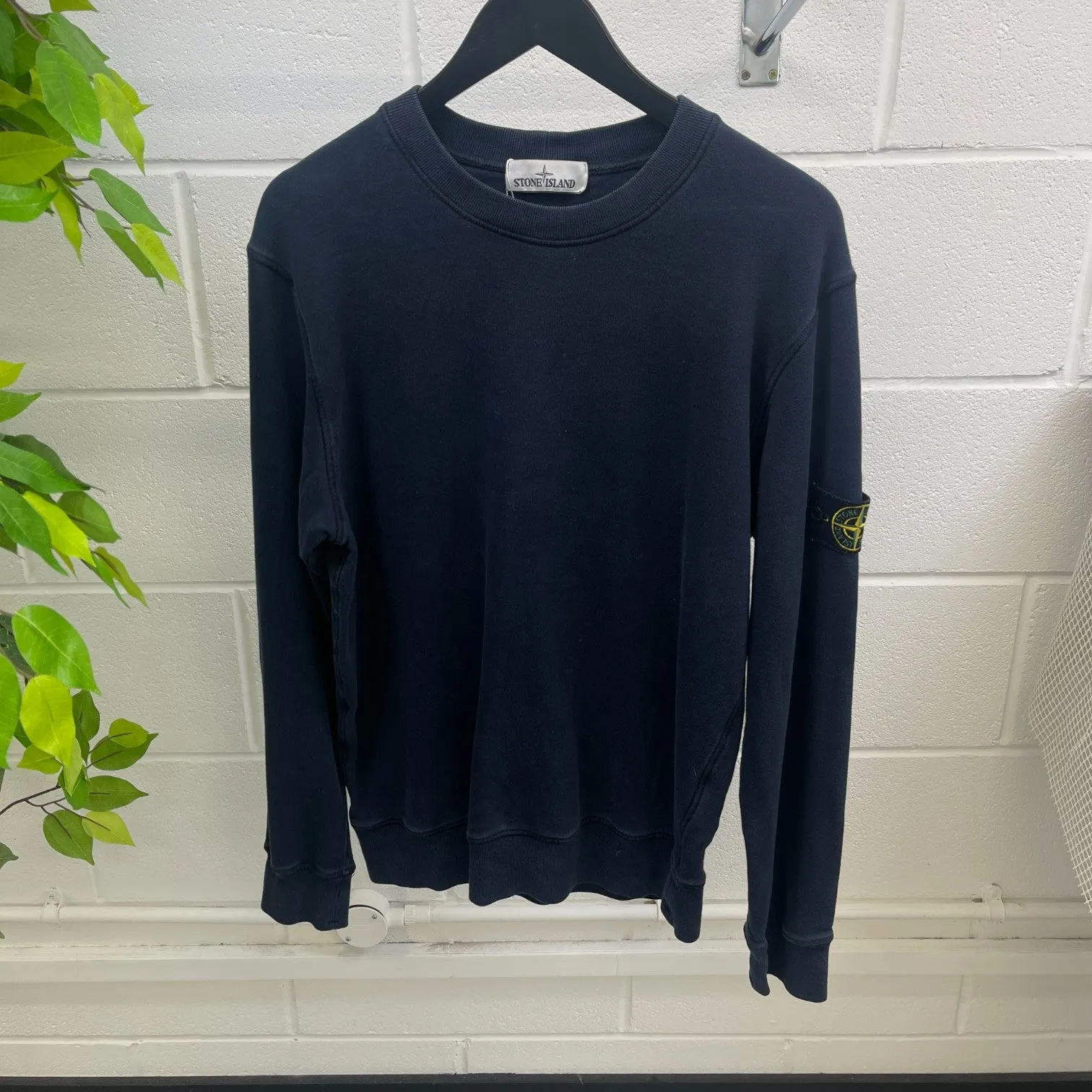 Men's Applique Logo Sweatshirt Navy Size M