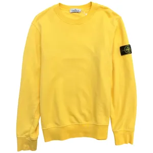 Men's Applique Logo Sweatshirt Yellow Size L