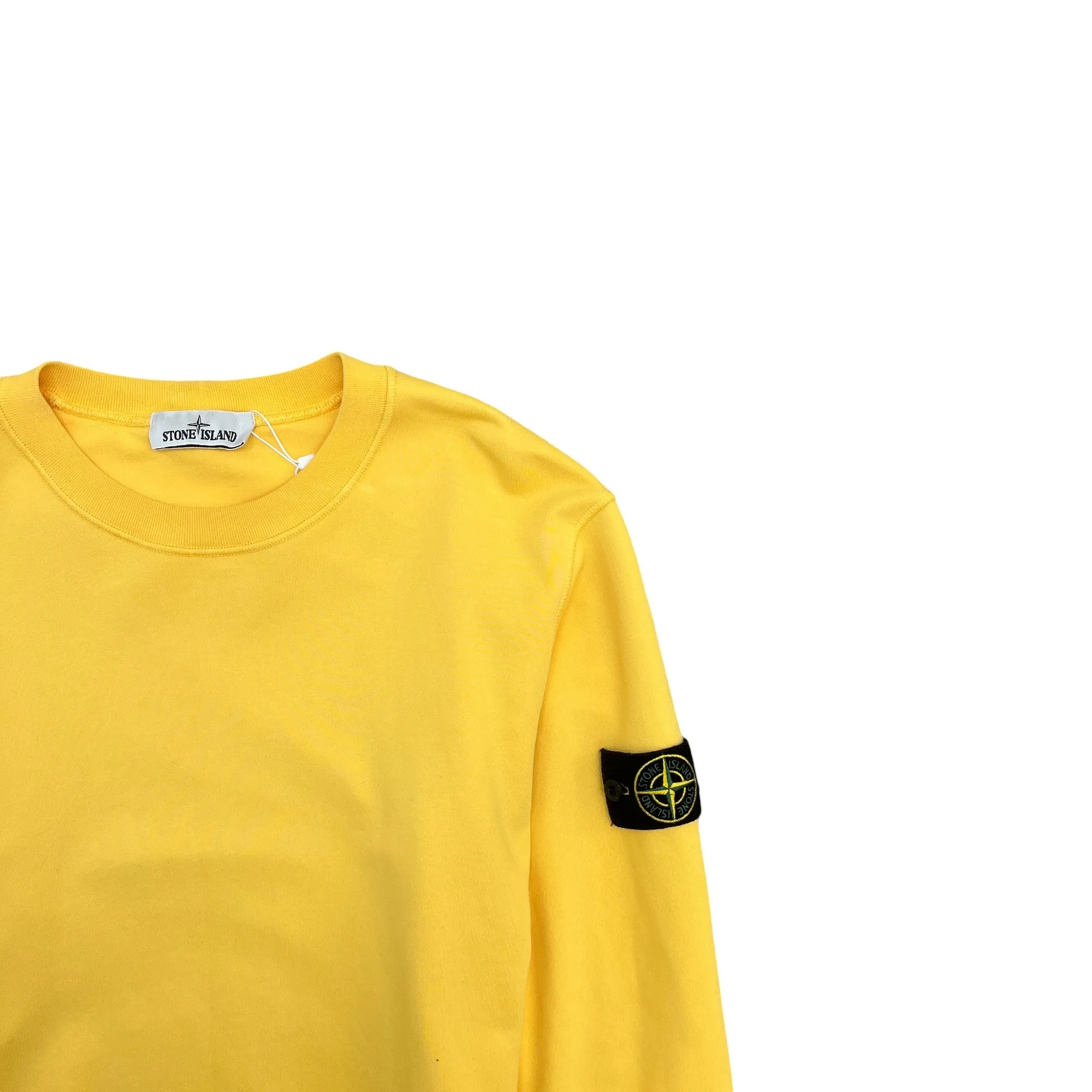 Men's Applique Logo Sweatshirt Yellow Size L