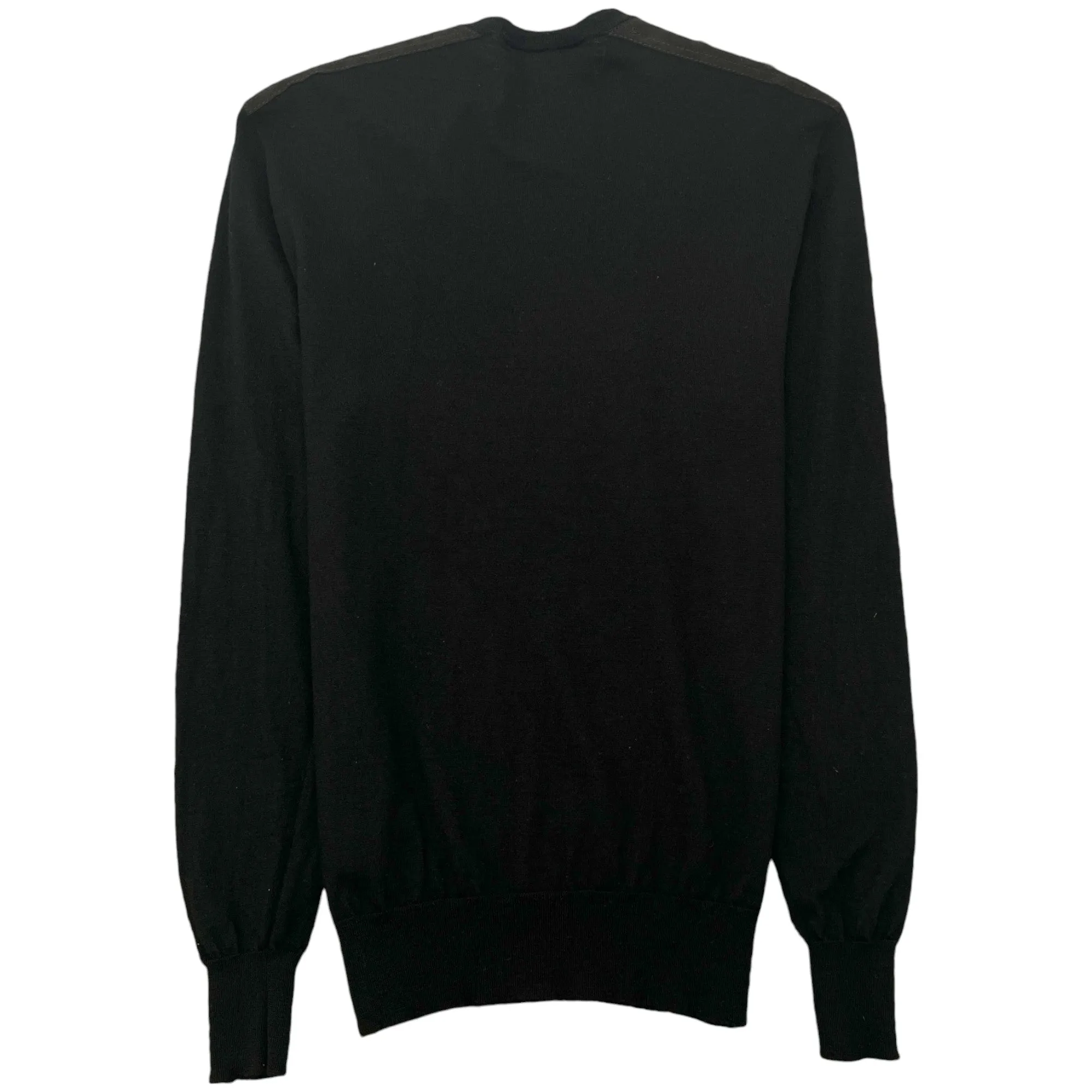 Men's Button Shoulder Sweatshirt Black Size M