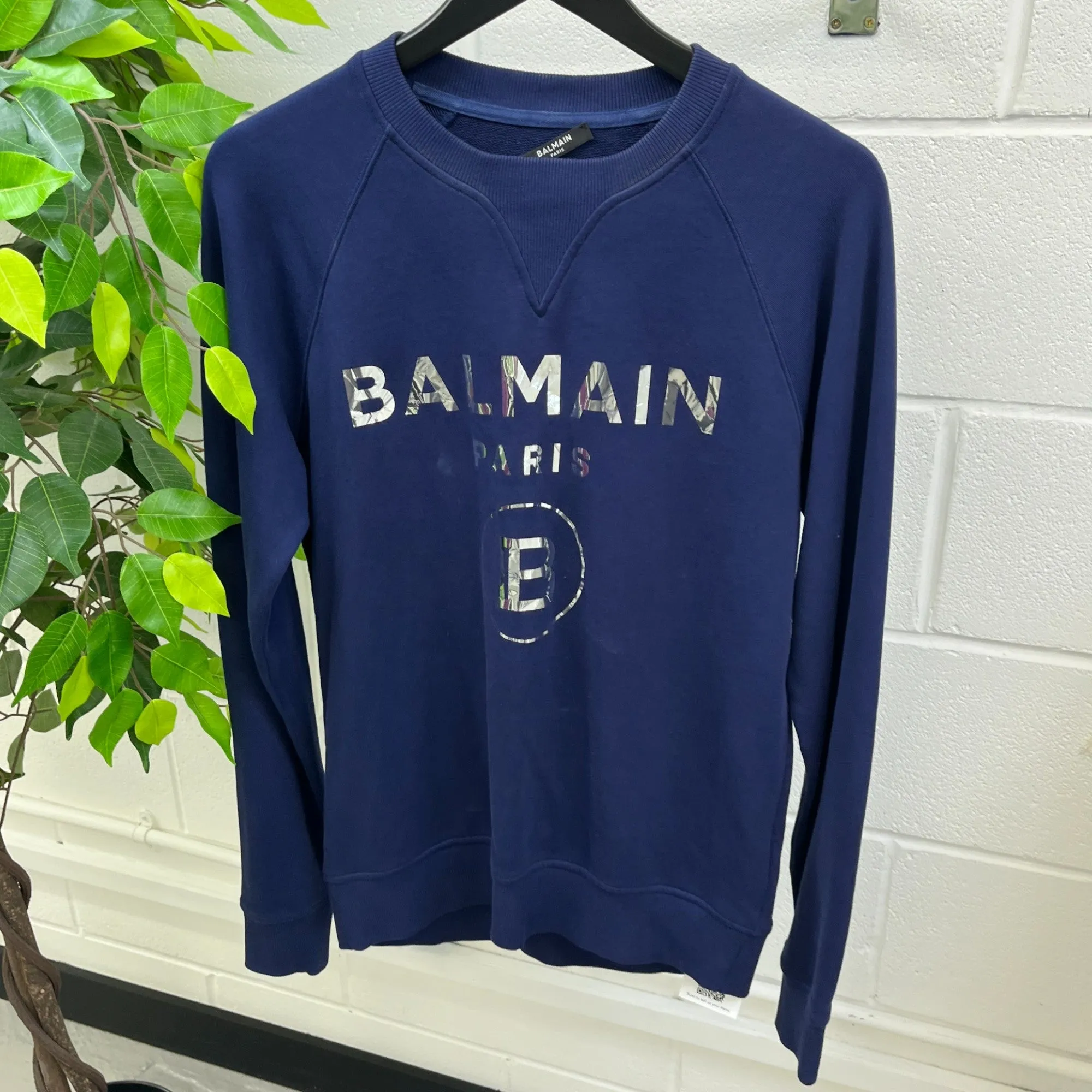 Men's Chrome Logo Sweatshirt Navy Size S